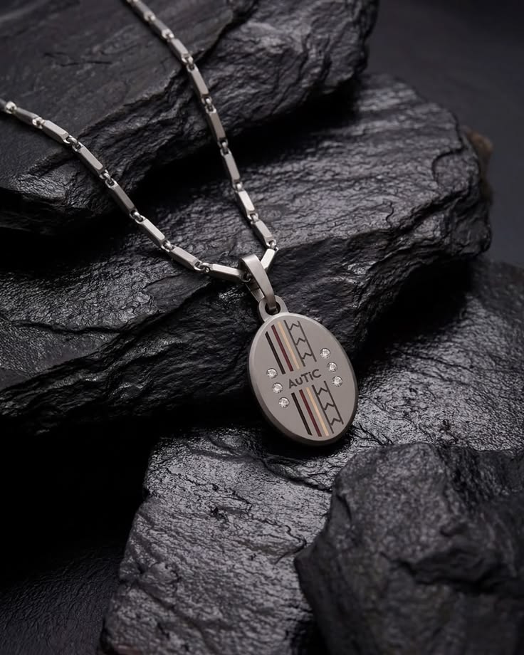 Oval Crystal Accent Pendant Necklace