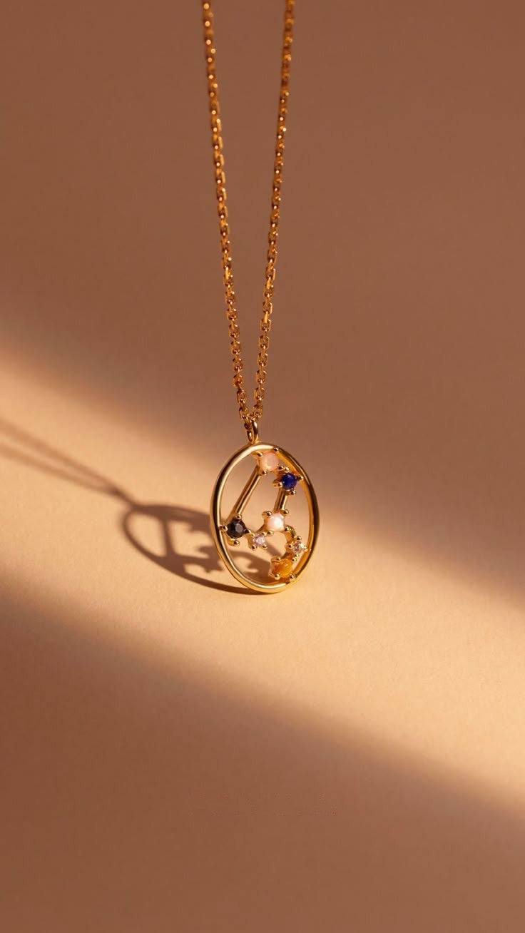 Celestial Zodiac Constellation Pendant Necklace